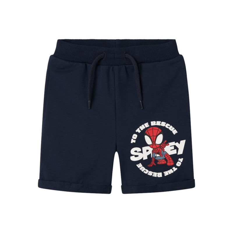NAME IT MINI Mani Spider Sweat Shorts - Navy Blazer
