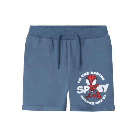 NAME IT MINI Mani Spider Sweat Shorts - Blue Mirage