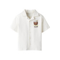 NAME IT MINI Hisher S/S Skjorte - Cloud Dancer