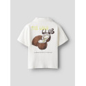 NAME IT MINI Hisher S/S Skjorte - Cloud Dancer