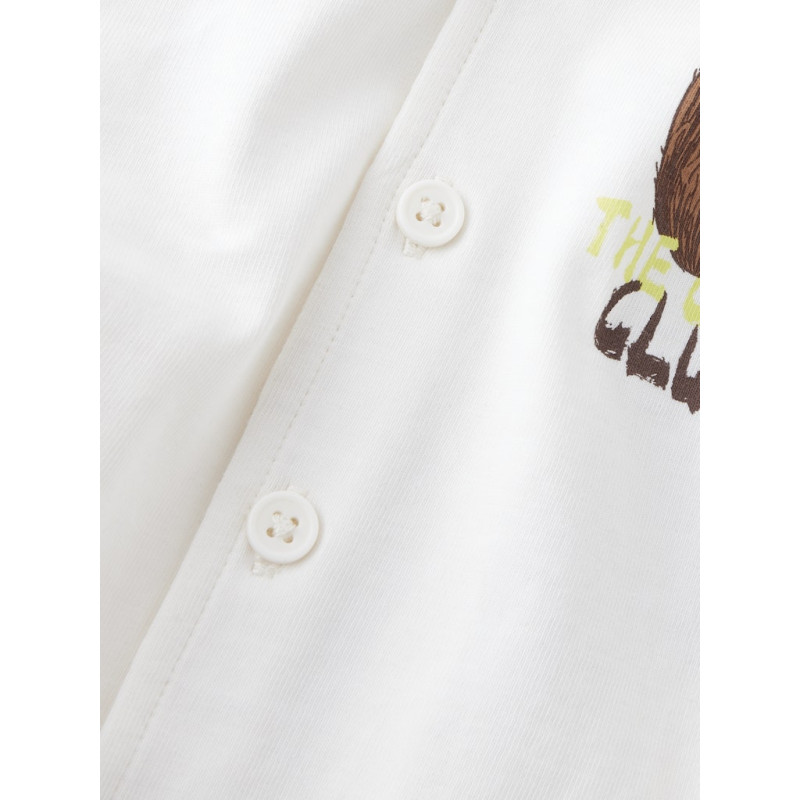 NAME IT MINI Hisher S/S Skjorte - Cloud Dancer