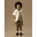 NAME IT MINI Hisher S/S Skjorte - Cloud Dancer