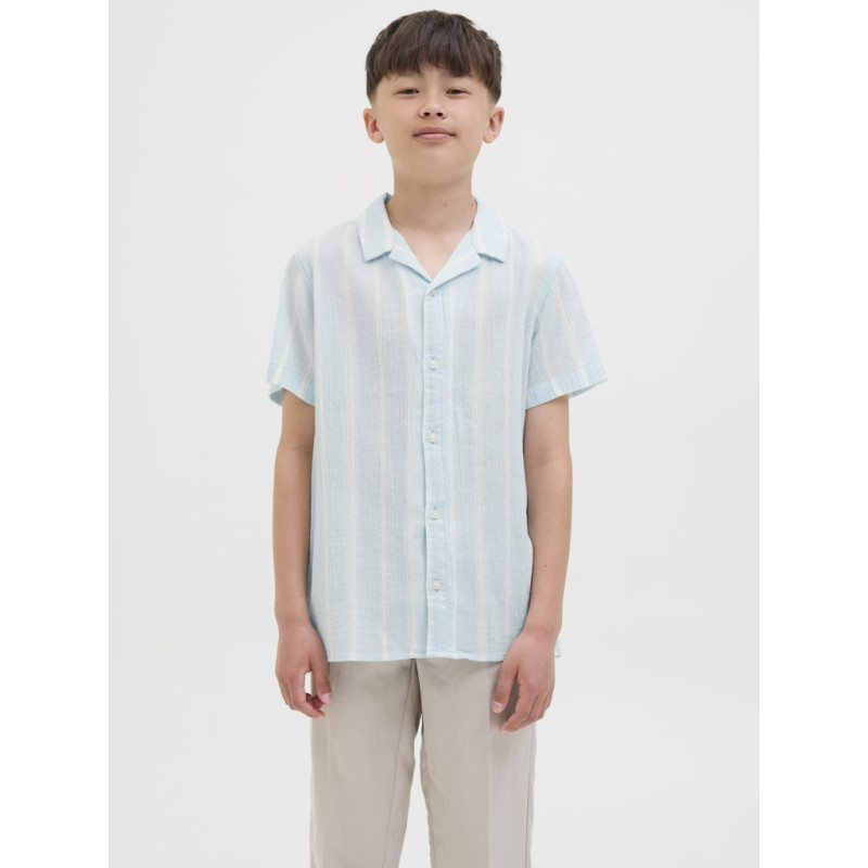 JACK & JONES JUNIOR Tavira Luke Stribet Skjorte - Skyway