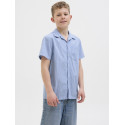 JACK & JONES JUNIOR Cody Poplin Skjorte - Cashmere Blue