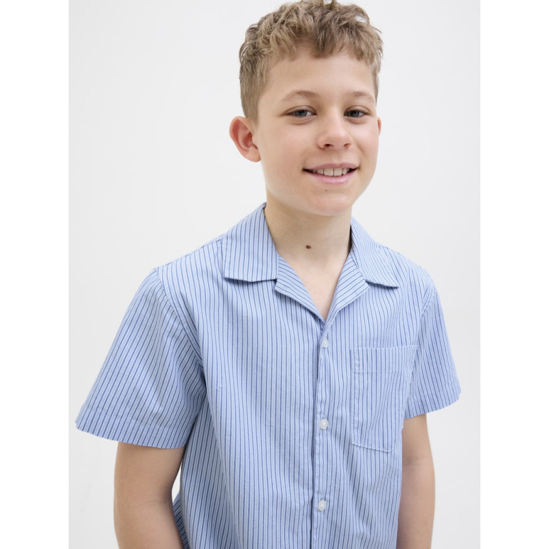 JACK & JONES JUNIOR Cody Poplin Skjorte - Cashmere Blue