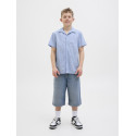JACK & JONES JUNIOR Cody Poplin Skjorte - Cashmere Blue