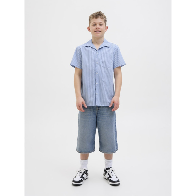 JACK & JONES JUNIOR Cody Poplin Skjorte - Cashmere Blue