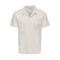 ONLY & SONS Caspian S/S Skjorte - Egret