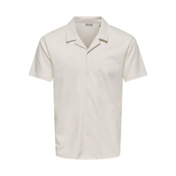 ONLY & SONS Caspian S/S Skjorte - Egret