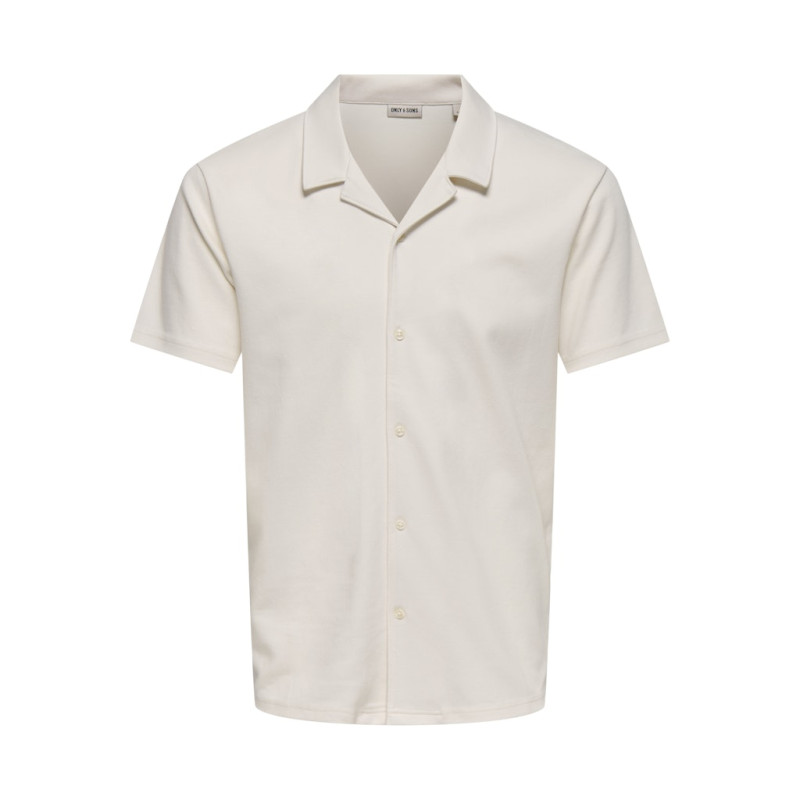 ONLY & SONS Caspian S/S Skjorte - Egret