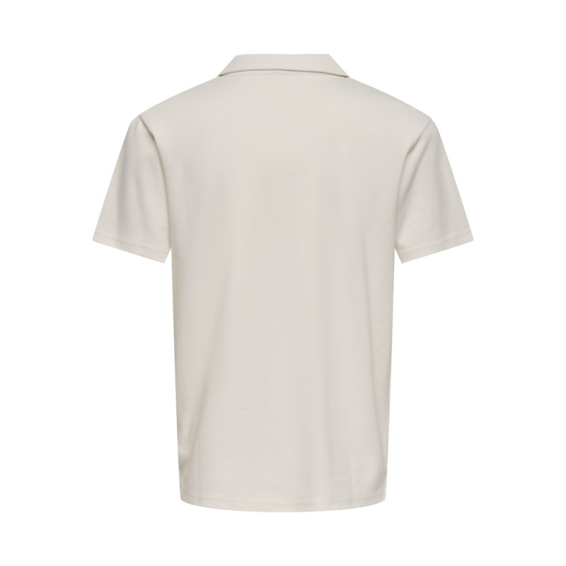 ONLY & SONS Caspian S/S Skjorte - Egret