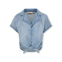KIDS ONLY Paula S/S Denim Skjorte - Light Blue Denim