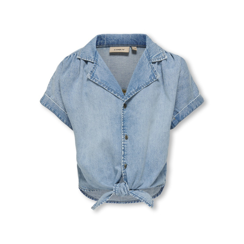 KIDS ONLY Paula S/S Denim Skjorte - Light Blue Denim