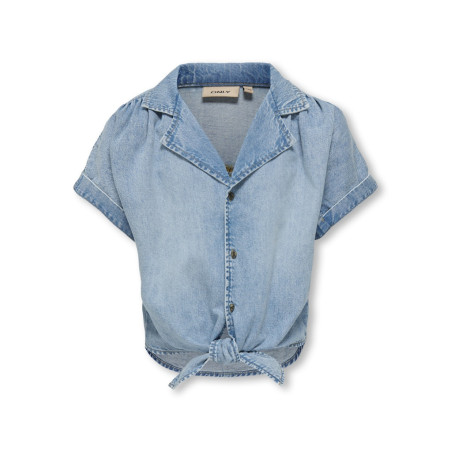 KIDS ONLY Paula S/S Denim Skjorte - Light Blue Denim