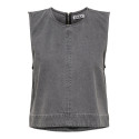 ONLY Dorsi S/L Denim Top - Medium Grey Denim