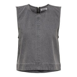 ONLY Dorsi S/L Denim Top - Medium Grey Denim