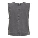 ONLY Dorsi S/L Denim Top - Medium Grey Denim