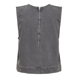 ONLY Dorsi S/L Denim Top - Medium Grey Denim