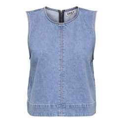 ONLY Dorsi S/L Denim Top - Light Blue Denim