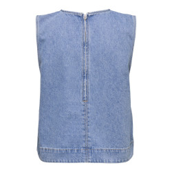ONLY Dorsi S/L Denim Top - Light Blue Denim