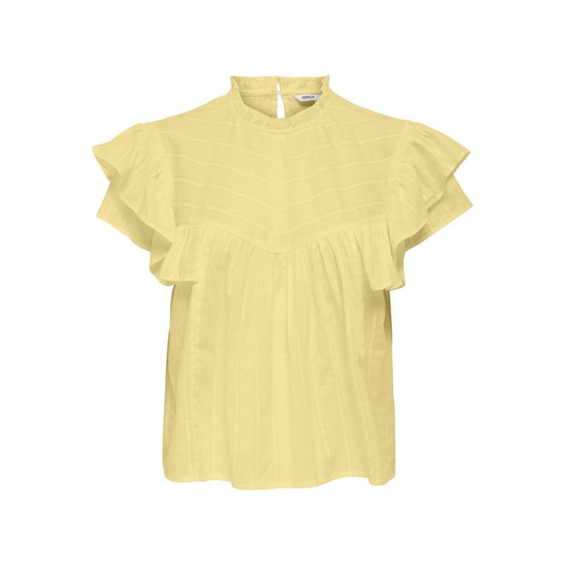 ONLY Heike S/L Flæse Top - Lemon Meringue
