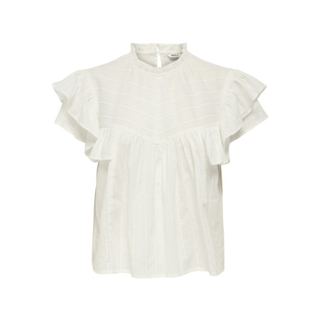 ONLY Heike S/L Flæse Top - Cloud Dancer