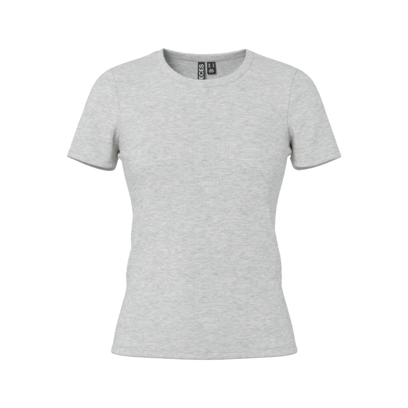 PIECES May T-shirt - Light Grey Melange