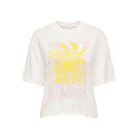 JDY Bena T-shirt - Cloud Dancer / Sun