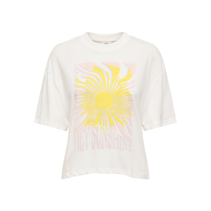 JDY Bena T-shirt - Cloud Dancer / Sun