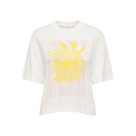JDY Bena T-shirt - Cloud Dancer / Sun