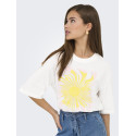 JDY Bena T-shirt - Cloud Dancer / Sun