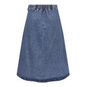 ONLY Thea Midi Slå-om Denim Nederdel - Medium Blue Denim