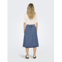 ONLY Thea Midi Slå-om Denim Nederdel - Medium Blue Denim