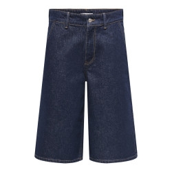 ONLY Clair Baggy Bermuda Denim Shorts - Dark Blue Denim