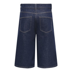 ONLY Clair Baggy Bermuda Denim Shorts - Dark Blue Denim