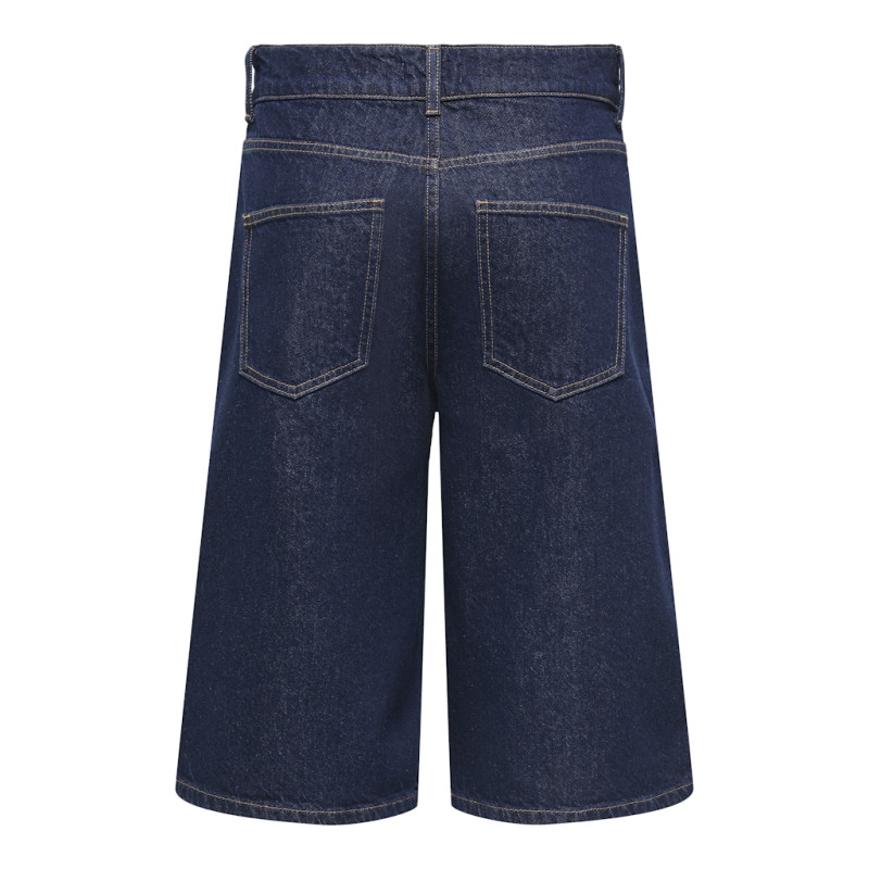 ONLY Clair Baggy Bermuda Denim Shorts - Dark Blue Denim