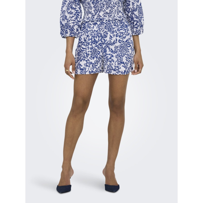 ONLY Kelly Chanee Shorts - Cloud Dancer / Estate Blue