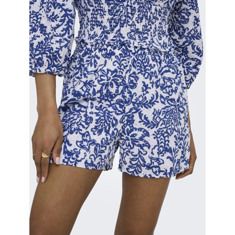 ONLY Kelly Chanee Shorts - Cloud Dancer / Estate Blue