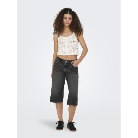 ONLY Cobain Capri Bukser - Black Denim