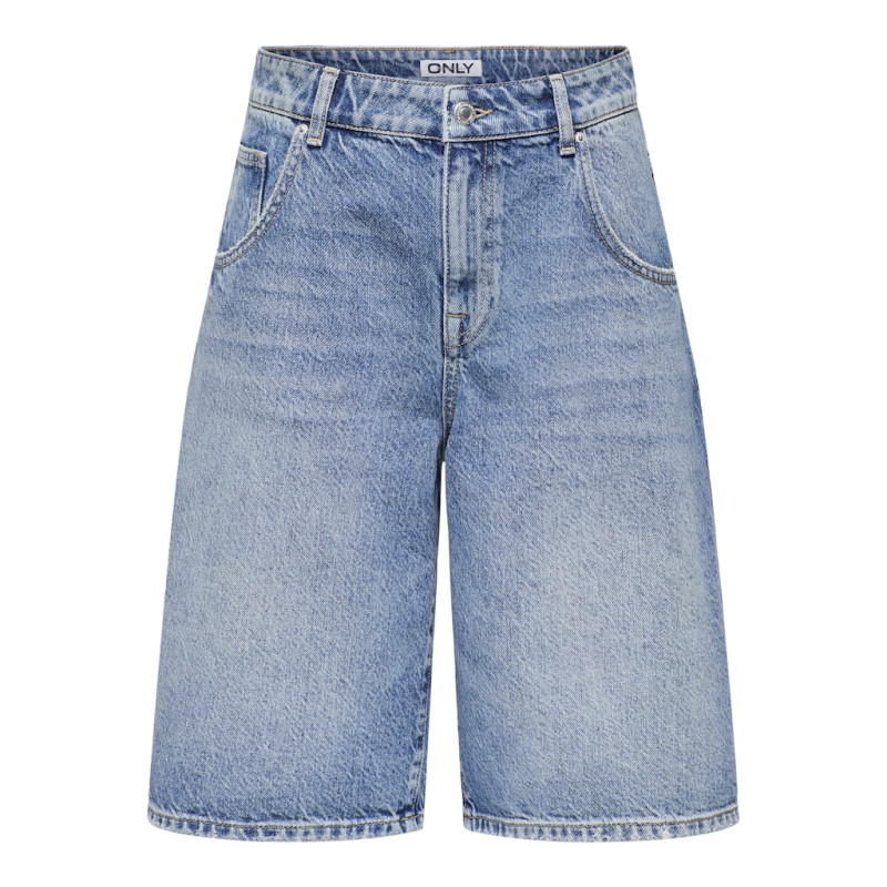 ONLY Mate Lange Denim Shorts - Medium Blue Denim
