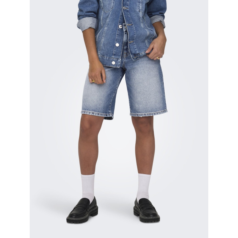 ONLY Mate Lange Denim Shorts - Medium Blue Denim