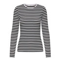 ONLY Mai Stribet Bluse - Sort