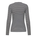 ONLY Mai Stribet Bluse - Sort