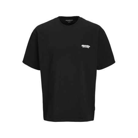 JACK & JONES JUNIOR Retreat Typographic T-shirt - Sort