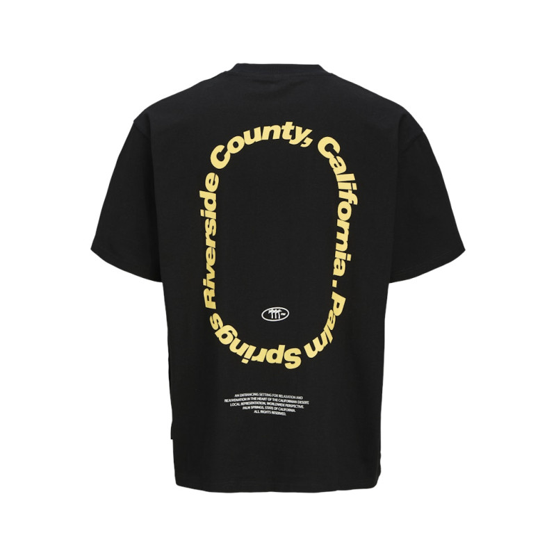 JACK & JONES JUNIOR Retreat Typographic T-shirt - Sort
