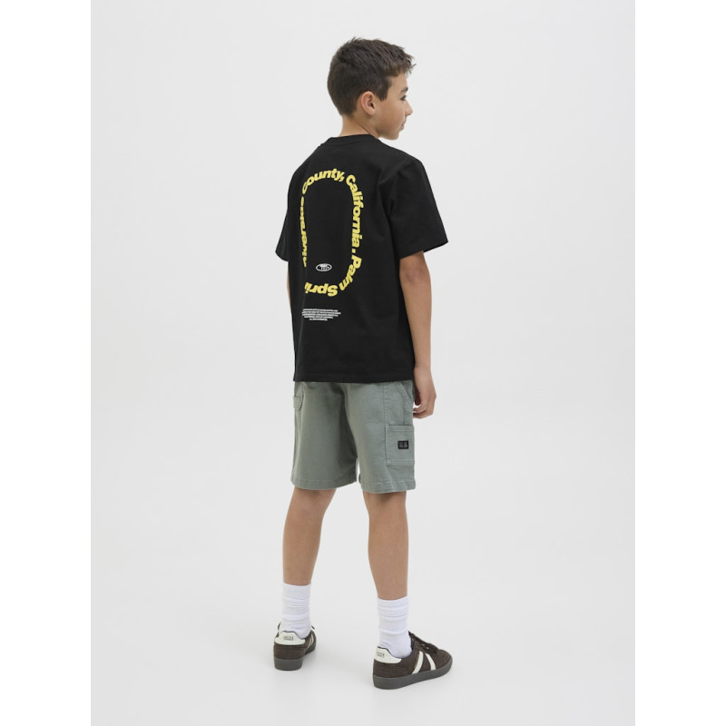 JACK & JONES JUNIOR Retreat Typographic T-shirt - Sort