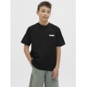 JACK & JONES JUNIOR Retreat Typographic T-shirt - Sort