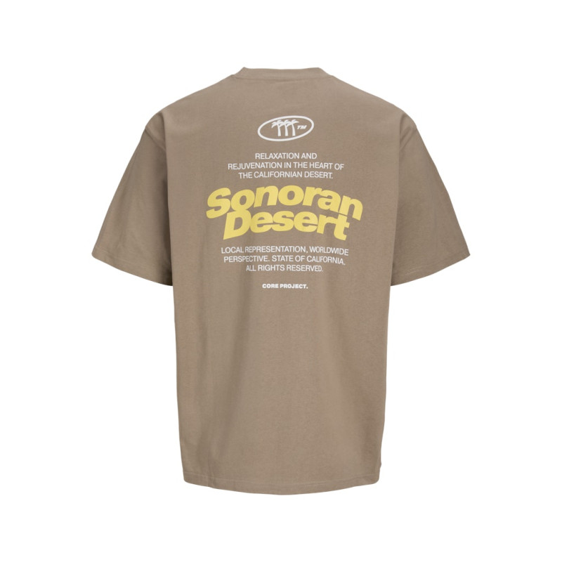 JACK & JONES JUNIOR Retreat Typographic T-shirt - Desert Taupe