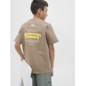 JACK & JONES JUNIOR Retreat Typographic T-shirt - Desert Taupe