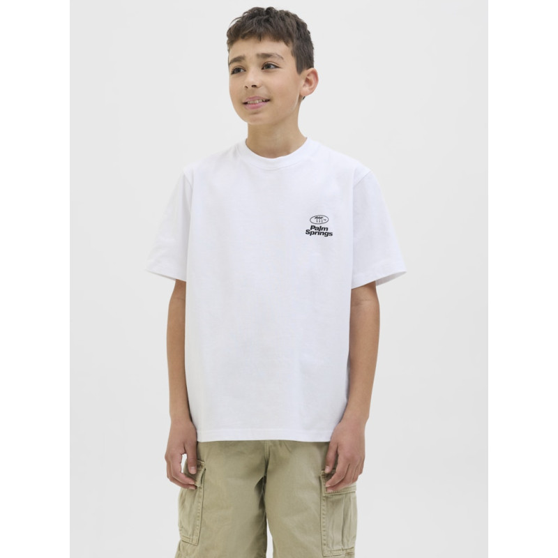 JACK & JONES JUNIOR Retreat Typographic T-shirt - Bright White